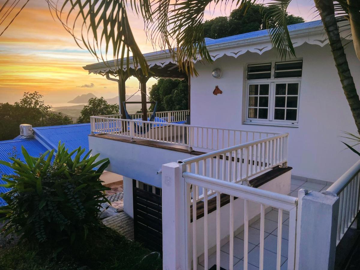 Villa Iguana, Duplex Paisible, Vue Magnifique Mer Et Rocher Du Diamant, Piscine サント・リュス エクステリア 写真